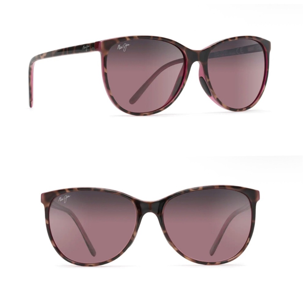 Maui Jim Ocean Polarized Cat Eye Sunglasses Tortoise Raspberry MJ0723S-002 NEW